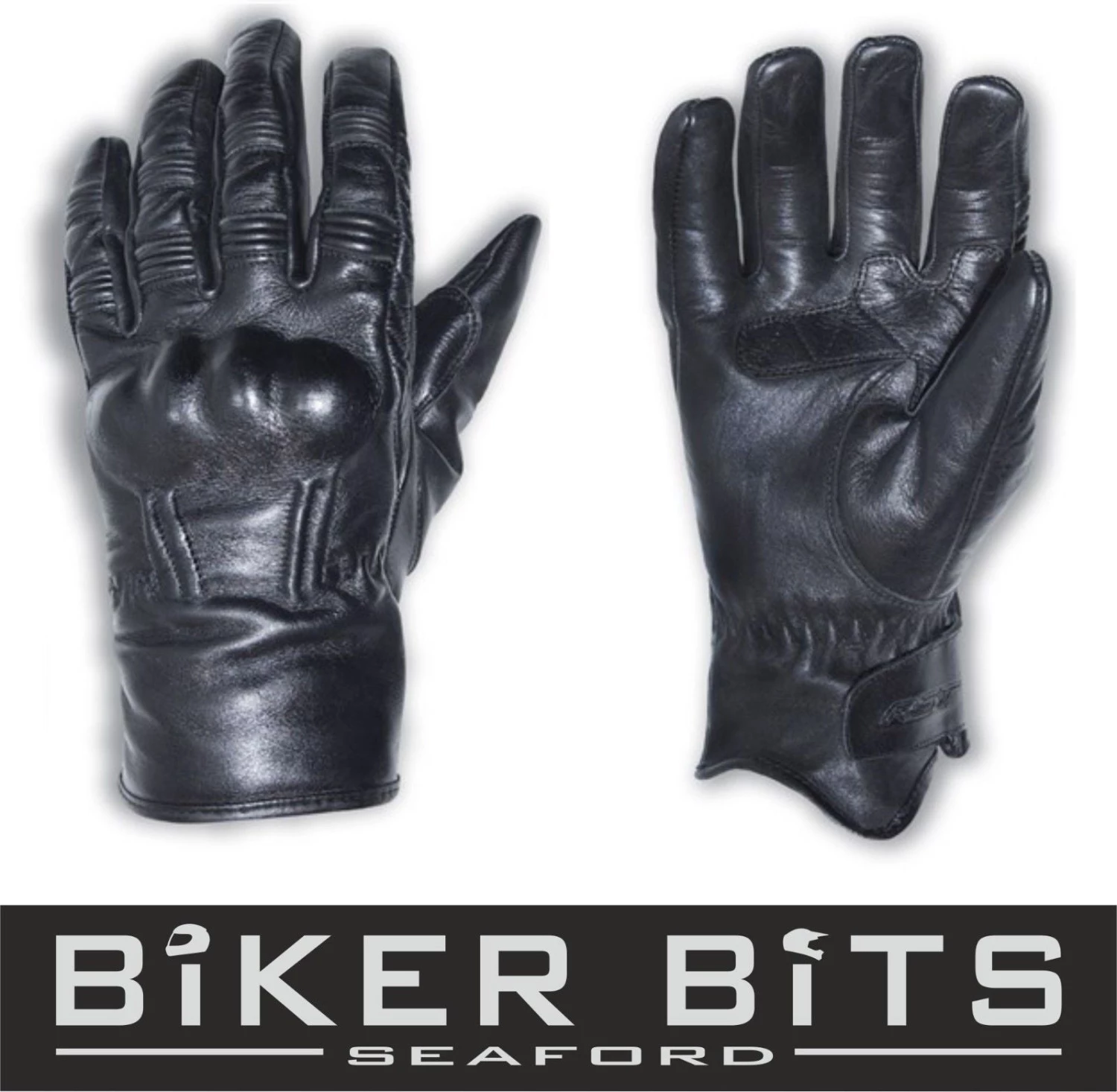 RST RETRO II Black CE Approved Leather Motorcycle Vintage Gloves RST Clothing