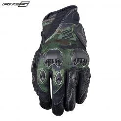 Five STUNT EVO REPLICA Army Camouflage Camo Polymesh Summer Motorbike Gloves Five Gloves