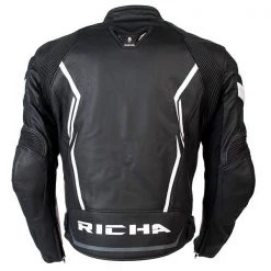 RICHA MONZA Black/White Motorcycle Sports CE Leather Jacket/Trousers 2PC