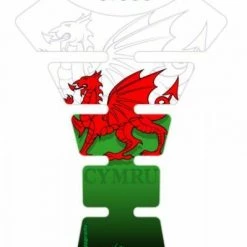 Motografix Welsh Dragon Motorbike Tankpad Protector/Wales/Cymru