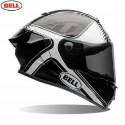 25% OFF XL Bell Street RACE STAR TRACER Black/White Carbon Shell Helmet
