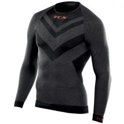 TCX Black Long Sleeve Base Layer Motorcycle/Sports Wicking Breathable Underwear TCX Boots