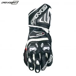 Five RFX1 White Motorbike Racing Sports Gloves CARBON Protection To Forearm/Palm Five Gloves