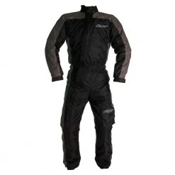 RST XL/46" Unisex Waterproof 1PC Motorbike Rain Over-Suit Black/Grey RST Clothing
