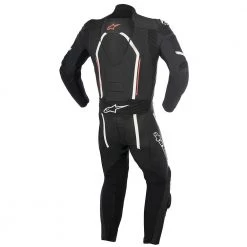 Alpinestars 1PC Suit ALPINESTARS MOTEGI V2 1PC Black/White/Red Fluo Leather Motorbike Suit