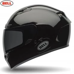 BELL 'Reactolite Visor' Street Qualifier DLX Solid Gloss BLACK Motorbike Helmet Bell Helmets