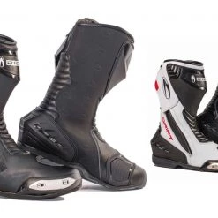 RICHA DRIFT Waterproof Leather Black/White Sports/Touring Motorbike Boots Richa Clothing
