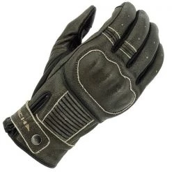 RICHA BOBBER Black & Brown Rugged Vintage Cowhide Motorcycle/Crusier Gloves Richa Clothing