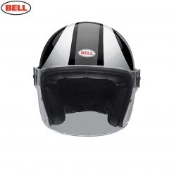 BELL Cruiser RIOT SE CHECKS Black Open Face Motorcycle Helmet Clear Flip Visor Bell Helmets