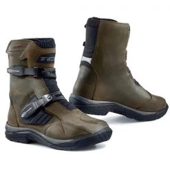 TCX BAJA MID Waterproof Brown Leather/Suede Buckle Motorcycle Boots