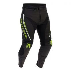 RICHA MONZA Black/Fluo Yellow Motorcycle Sports CE Leather Jacket/Trousers 2PC