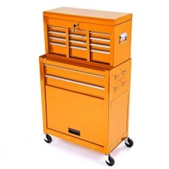 BIKETEK KTM Orange Mechanics Steel Rolling Toolbox Chest & Cabinet Set