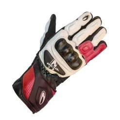 RICHA RS86 Full Goat Leather Motorcycle Gloves CE Knuckles Black/White/Red/Fluo