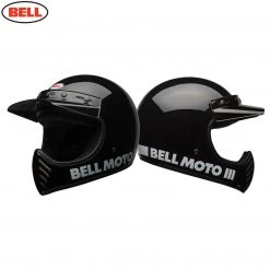 BELL Cruiser 2017 MOTO 3 Modern Classic Black Motorcycle MX Helmet