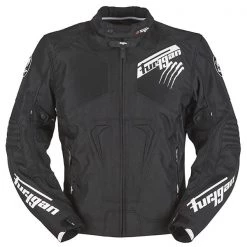 FURYGAN HURRICANE Black/White Textile Waterproof Motorcycle/Scooter Jacket