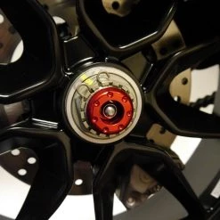 DUCATI Hyperstrada 939 2016+ Rear Spindle Red Bobbin By Evotech Performance