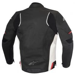 10% OFF Alpinestars DEVON Black/White Motorbike Leather Crusier/Sports Jacket