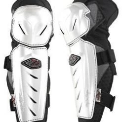 Troy Lee Designs/Shock Doctor Lopes Knee Guards White Motocross Body Armour MX