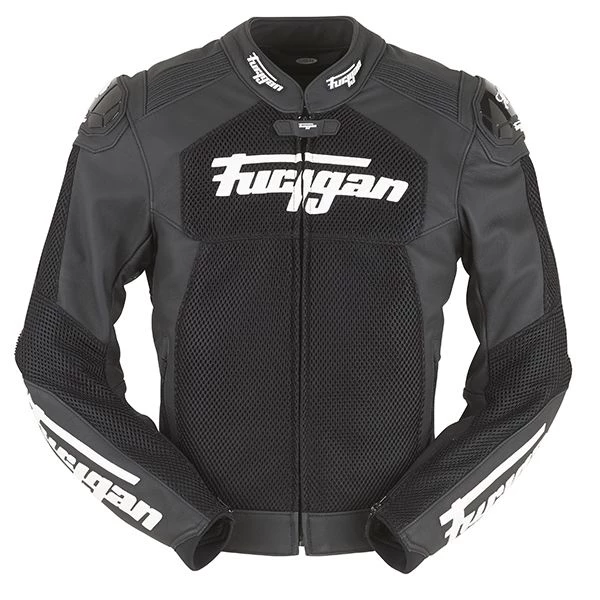 FURYGAN SPEED MESH Black Vented Summer Cool Leather Motorbike Sports Jacket Furygan Clothing