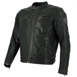 RICHA GOODWOOD Leather Retro Vintage Style Black/Brown Motorcycle Jacket Richa Clothing