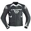 Ixon Clothing IXON VOLTAGE Leather Black/Red/White Sports Motorbike Jacket CE Certified