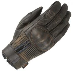 Furygan Clothing FURYGAN JAMES D30 CE Armour Rust Leather Motorcycle/Cruiser/Retro Short Gloves