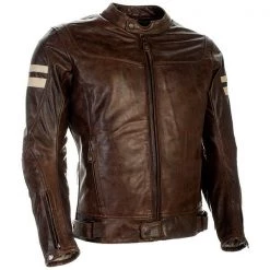 RICHA HAWKER Cognac/Grey Motorcycle/Cruiser/Retro/Vintage/Scooter Leather Jacket