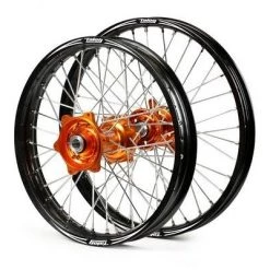TALON EVO WHEEL SET KTM EXC 21"+18" ORANGE/BLACK Billet Hubs Rims