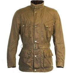 RICHA BONNEVILLE Waxed Cotton Classic Motorcycle Waterproof Jacket CE Armour