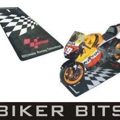MotoGP 'PARC FERME' Motorbike Garage Pit Mat/Motorcycle Floor Rug Garage Mats