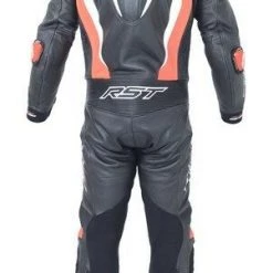 RST PRO SERIES 1840 CPXC II Black/Flo Red Leather Motorbike 1PC Racing Suit RST Clothing