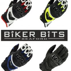 Richa Clothing RICHA STEALTH Perforated Leather Summer Short CE Certified Motorcycle Gloves