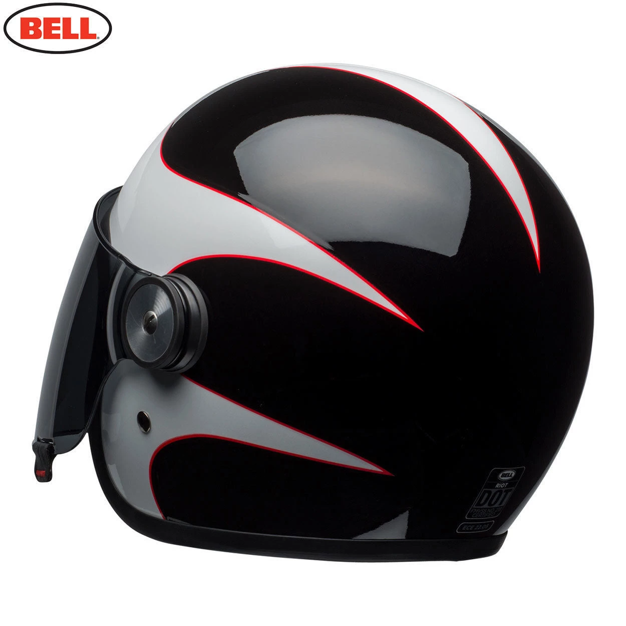 BELL Cruiser 2018 RIOT Boost White/Black/Red Open Face Motorcycle Helmet Bell Helmets