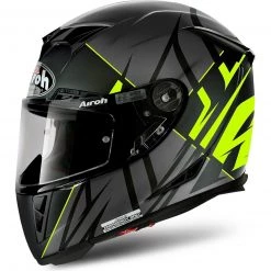 Airoh Helmets AIROH GP500 Sectors Matt Yellow/Black Carbon MotoGP Light Motorbike ACU Helmet