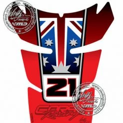 Evotech Performance Motografix Ducati 848 EVO 1098 1198 Troy Baliss Tankpad Protector Red Italia