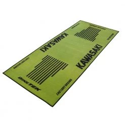 Biketek KAWASAKI Green/Black Motorbike Garage Pit Mat Motorcycle Floor Rug Garage Mats