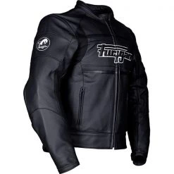 FURYGAN HOUSTON AMO II Black Strong Leather Motorbike Sports CE Jacket