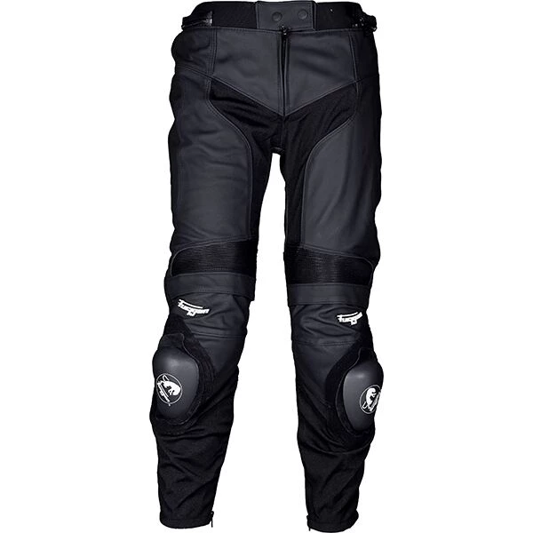 Furygan Clothing FURYGAN VELOCE Matt Black Full Grain Leather Sports Motorbike Trousers CE